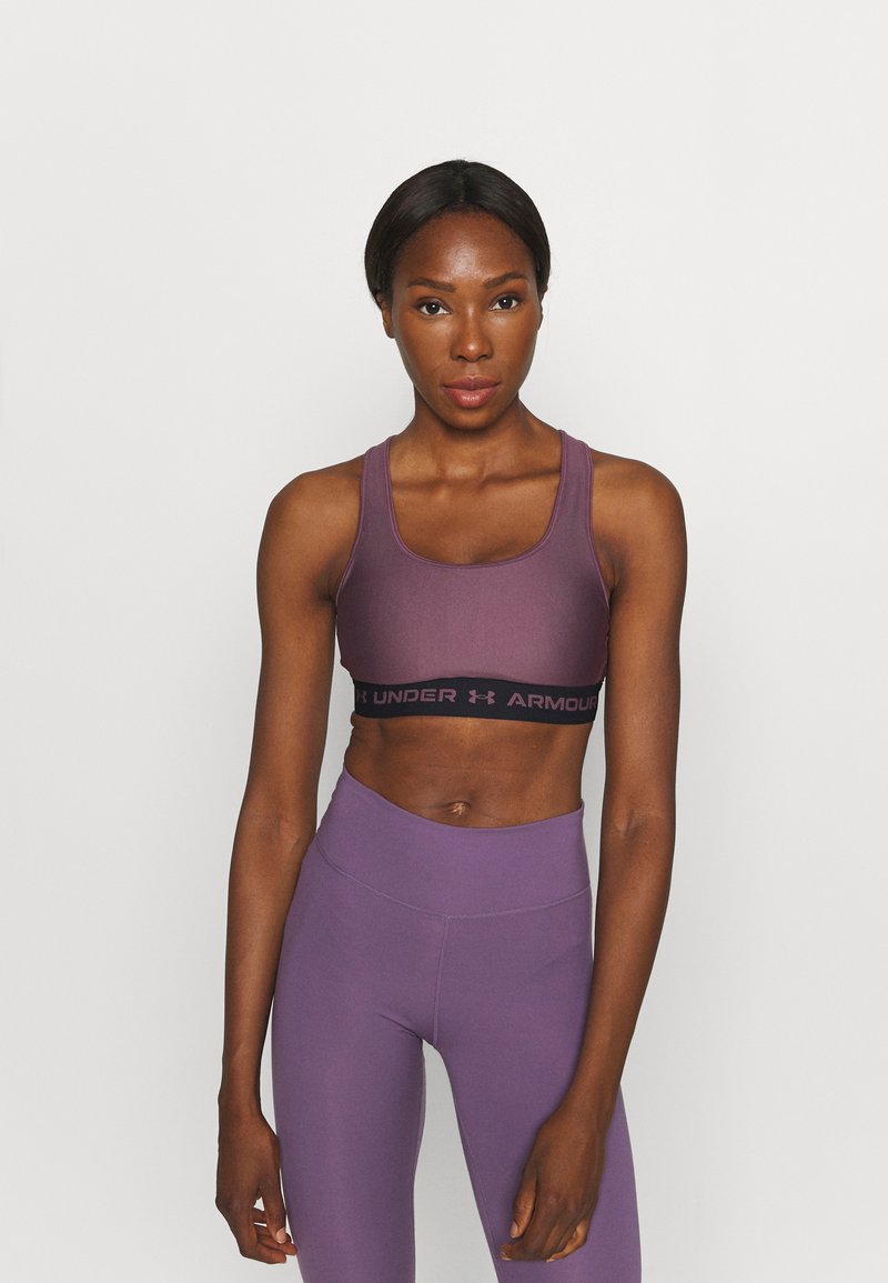 Under Armour CROSSBACK MID  - Sutiã desportivo de suporte médio - purple/black