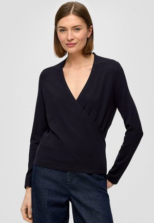 s.Oliver BLACK LABEL, IN WICKEL OPTIK - Jumper - navy