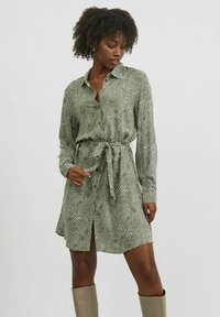 VILA - VIPAYA  SHIRT DRESS - Skjortekjole - four leaf clover Miniatyrbilde 1