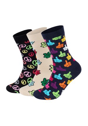 3-PACK PEACE-VICTORY SIGN-THUMBS UP - Socken - multi coloured