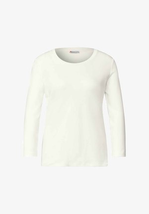 Street One, 3/4-SLEEVE CREW-NECK SHIRT IN SOLID COLOR - Maglietta a manica lunga - off white