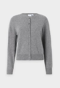 VIRILEY O NECK CARDIGAN - Adīta jaka - medium grey melange