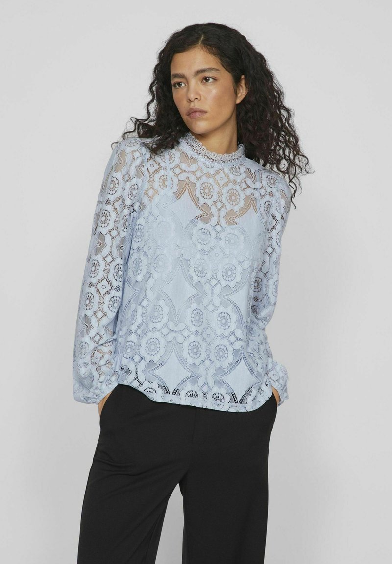 Vila Clothes Light Blue Cotton Blouse