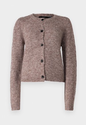 Vero Moda VMNOVAH O NECK BUTTON - Cardigan - brown