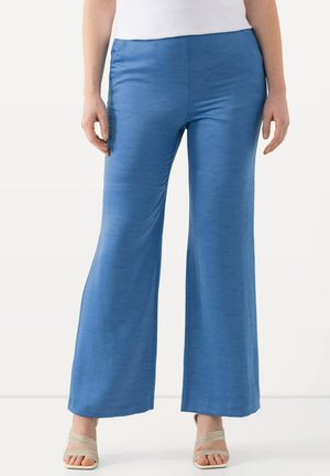 TEXTURED WAISTBAND - Stoffhose - blue denim