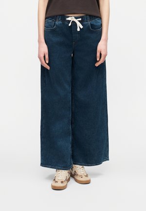 KNIT LIKE EASY BAGGY - Blugi largi - dark indigo