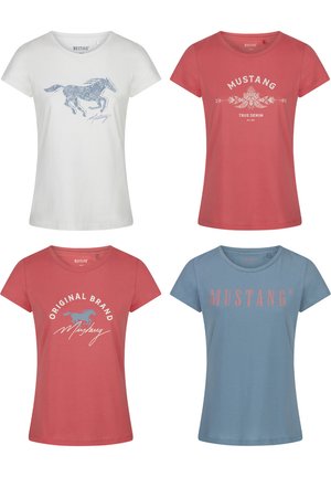 ALEXIA C LOGO 4ER PACK - T-shirt print - red