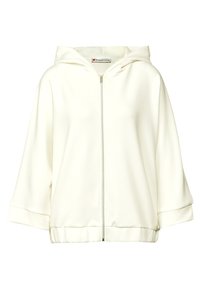 Street One SILK-LOOK - Zip-up sweatshirt - weiß