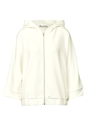 Street One SILK-LOOK - Zip-up sweatshirt - weiß