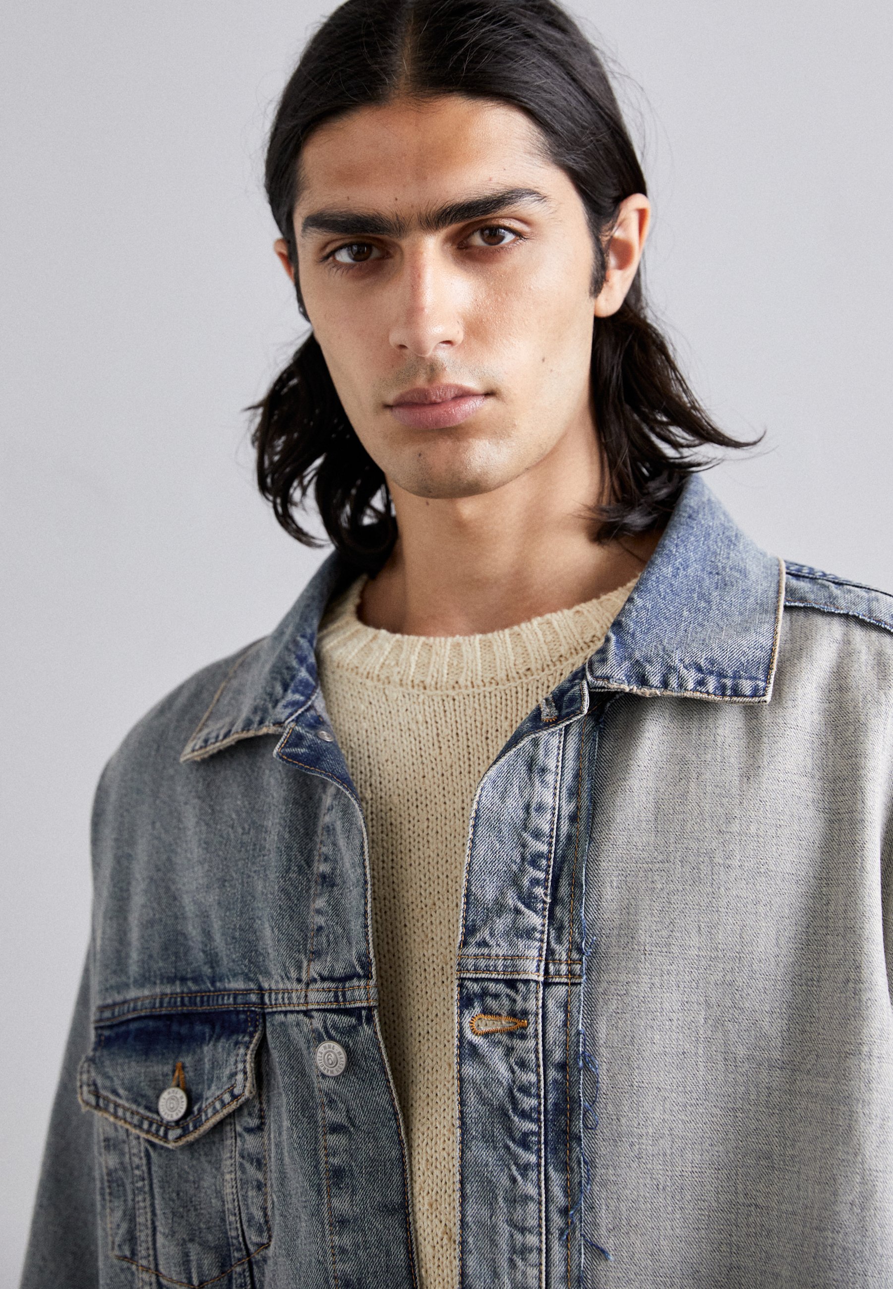 MM6 Maison Margiela Denim jacket - light blue - Zalando.co.uk
