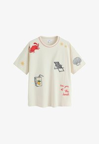 Non sélectionné, cream embroidered