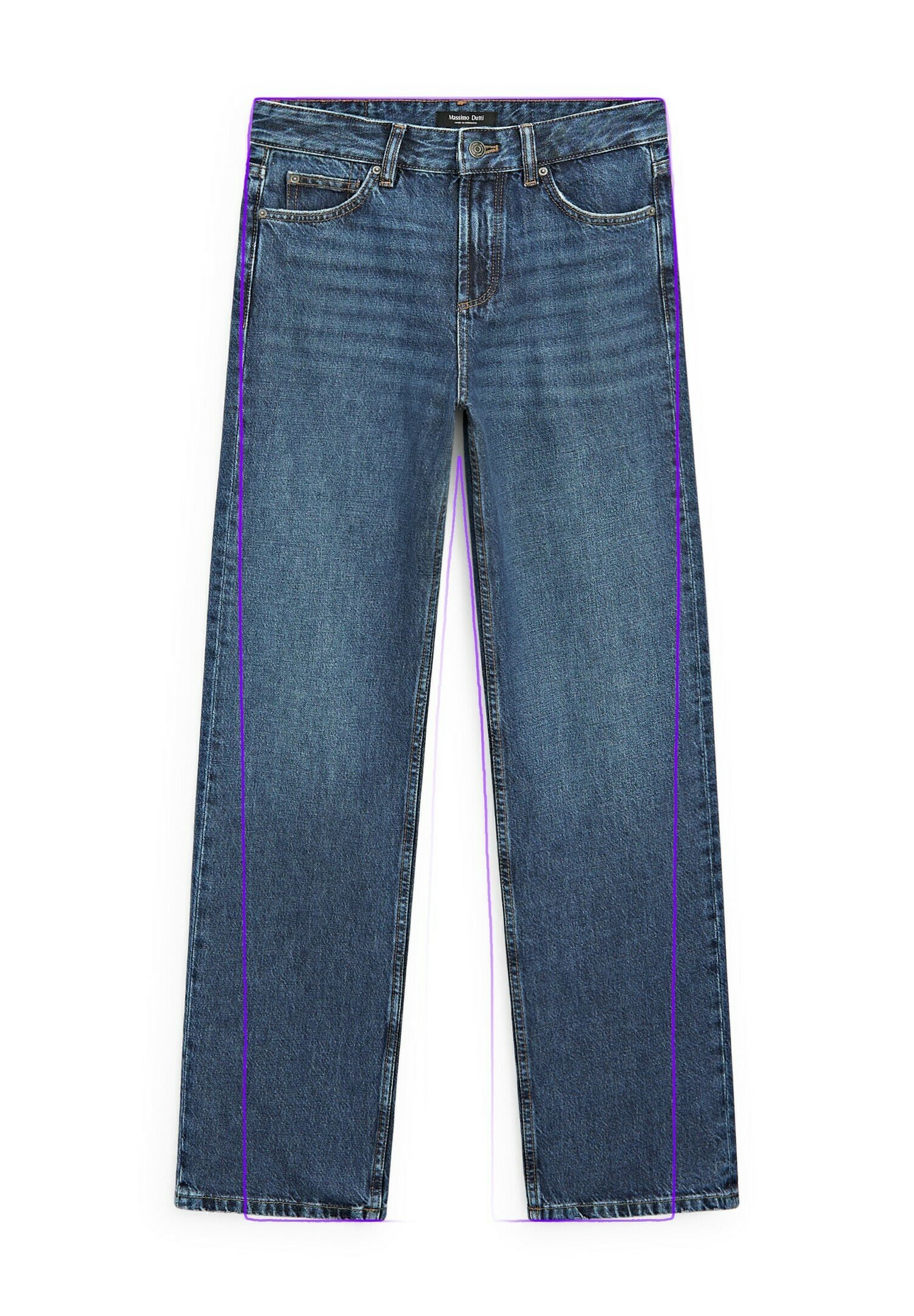 Massimo Dutti MID-RISE WIDE-LEG - Flared Jeans - blue