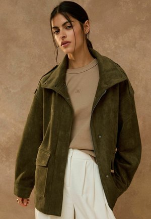 Next, Kunstlederjacke - olive green
