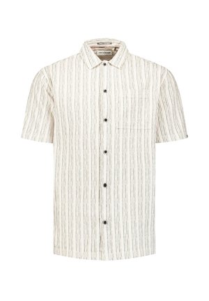 NO EXCESS, SHORT-SLEEVE MULTI-COLOR STRIPED SHIRT - Overhemd - stone