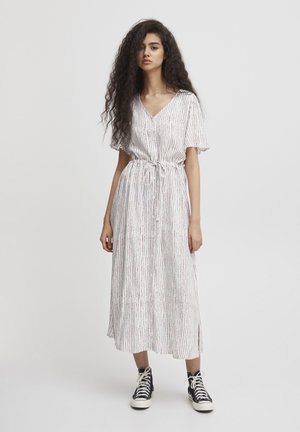 ICHI IHVERA - Day dress - cloud dancer multi stripe aop