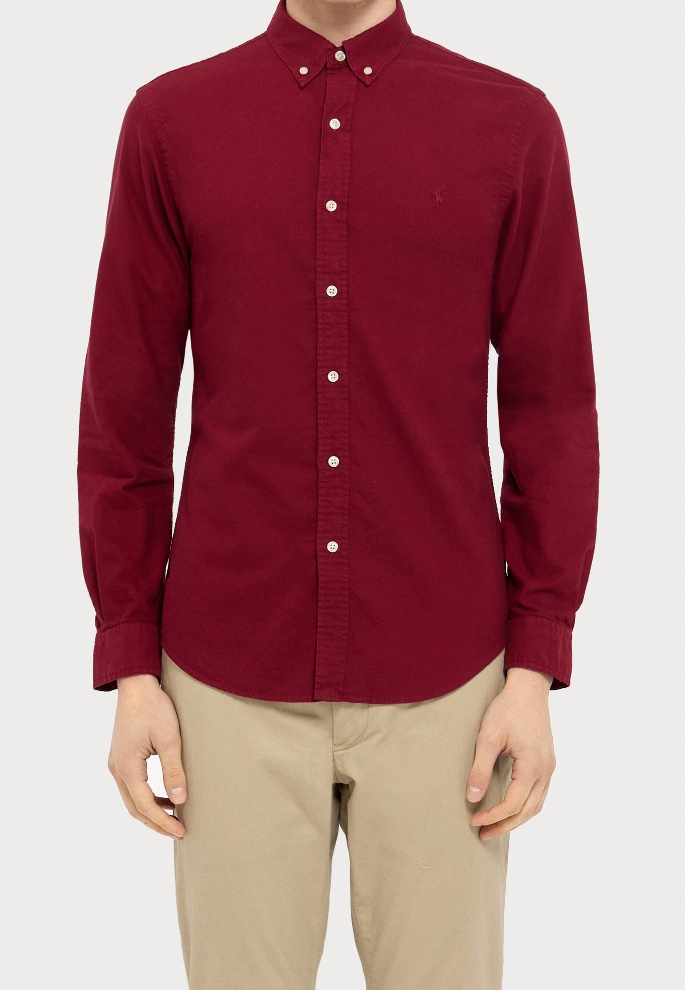 Chemise Homme Georges Rech Taille XL Bordeaux - Coton épais, Manches Longues, Occasion
