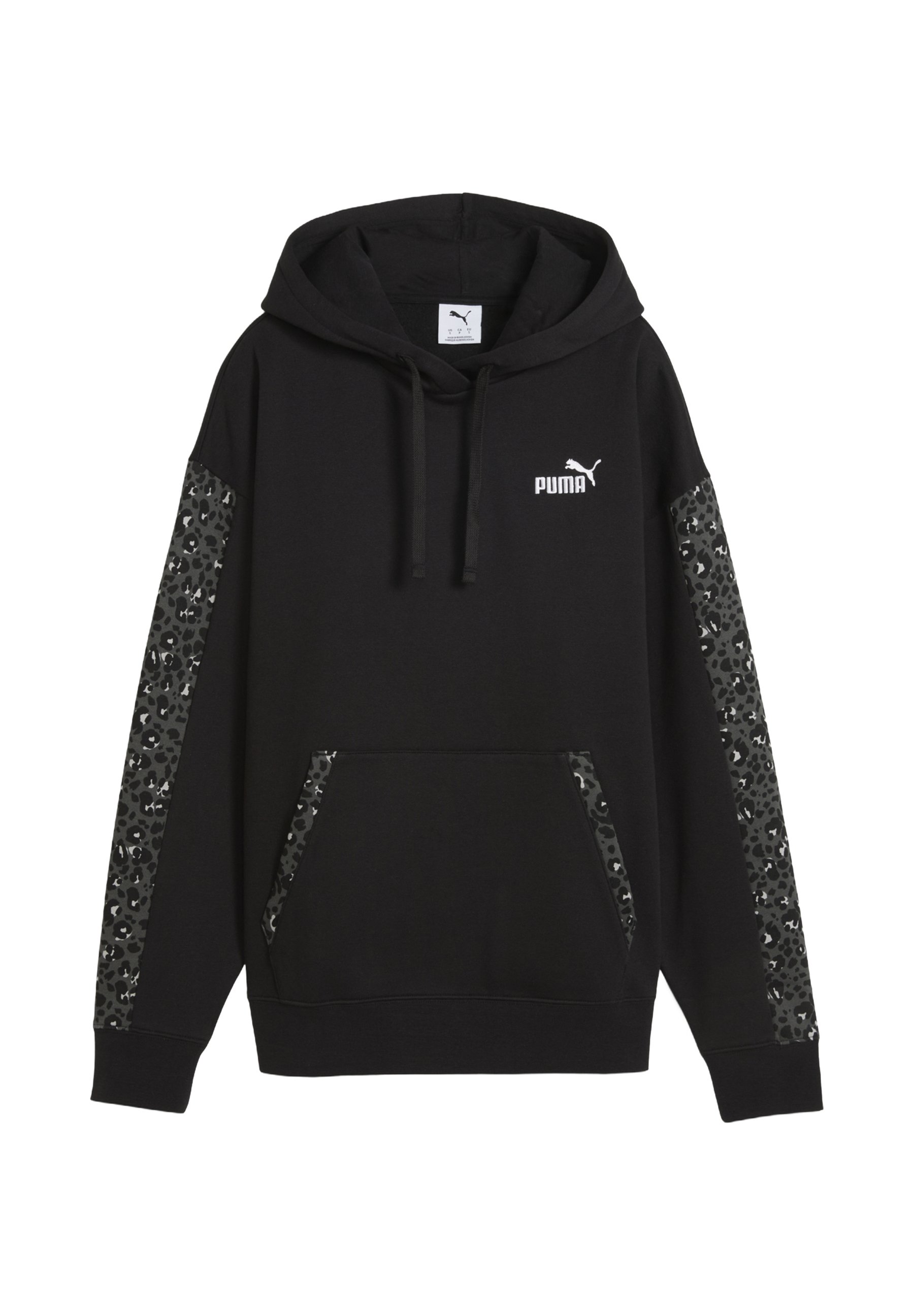 Puma ESSENTIALS COMFORT MIT ANIMAL-PRINT Sweat à capuche black