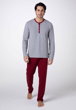SET - Pigiama - grigio melange scuro e bordeaux