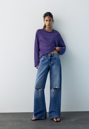 PULL&BEAR Bluză cu mânecă lungă - blue