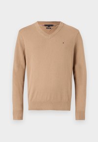 PIMA V NECK - Pullover - timeless camel