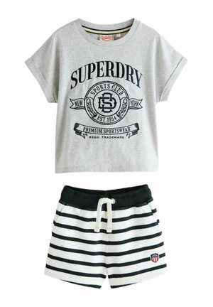 REGULAR FIT - MARL EMBROIDERY SET - Shortsit - grey