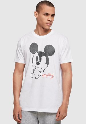 ABSOLUTE CULT MICKEY MOUSE - DISTRESSED PONDER  - Print T-shirt - white