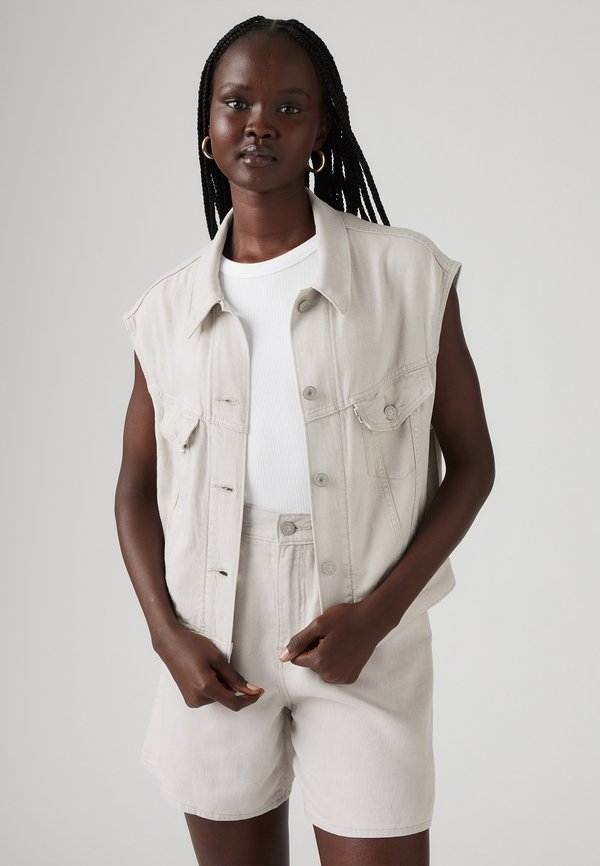 SHRUNKEN 90S VEST - Weste - crystal gray
