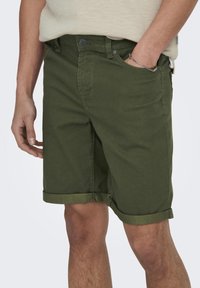 Only & Sons ONSPLY LIFE - Calções de ganga - olive night