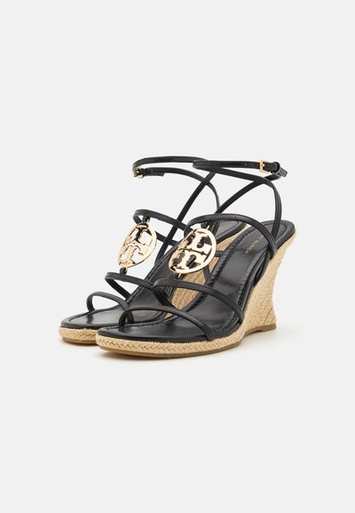 Tory Burch CAPRI MILLER - Sandales compensées - black/gold