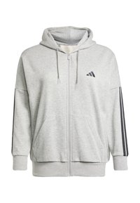 Mikina na zip - medium grey heather   black