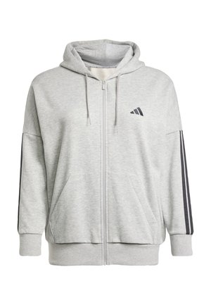 adidas Sportswear Zip-up sweatshirt - medium grey heather   black