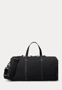 LEATHER-TRIM OXFORD DUFFEL - Nedēļas nogales soma - black/black