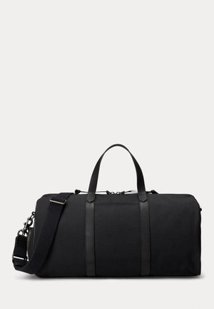 LEATHER-TRIM OXFORD DUFFEL - Weekend bag - black/black