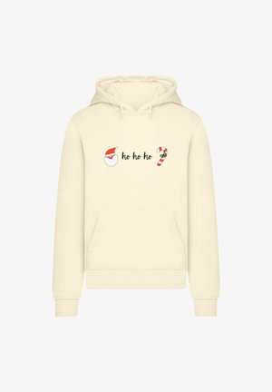 HO HO HO WEIHNACHTEN SANTA - Sweat à capuche - sand