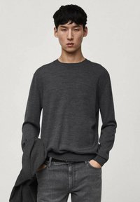Mango Svetr - mottled dark grey