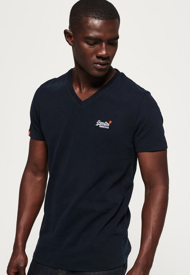 VINTAGE  - T-shirt basic - dunkel marineblau