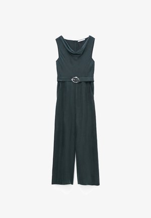 ADOLFO DOMINGUEZ, ADOLFO DOMINGUEZ DRAPED NECKLINE SEMI-FITTED JUMPSUIT DRAPED NECKLINE SEMI-FITTED JUMPSUIT - Jumpsuit - green