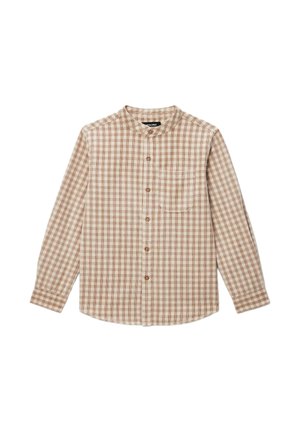 COL MAO À CARREAUX - Chemise - avoine