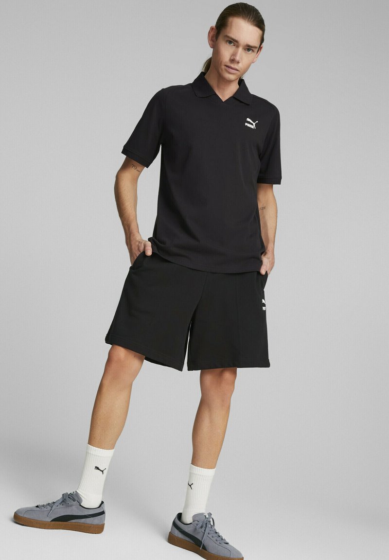 Puma CLASSICS V NECK - Polotričko - black