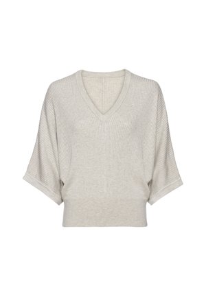 Nachtwäsche Shirt - weiß meliert