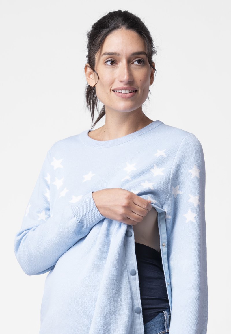 Damen Strickjacken | Seraphine MAMA AND MINI STAR JACQUARD Strickpullover lightblu/blau - TM94572 Damen Strickjacken | Seraphine MAMA AND MINI STAR JACQUARD Strickpullover lightblu/blau - TM94572