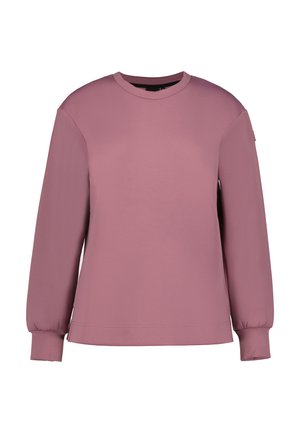 Felpa maniche lunghe con scollo rotondo in rosa polveroso, con polsini e orlo a coste, dal taglio rilassato e tessuto morbido e strutturato.