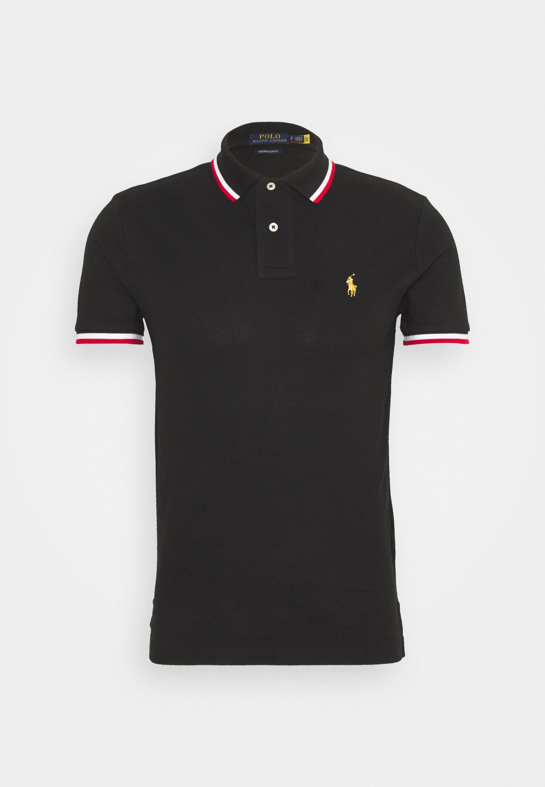 Black polo shirt