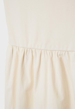 Stradivarius, TWO-MATERIAL STRAPPY MIDI DRESS - Vestito casual - beige