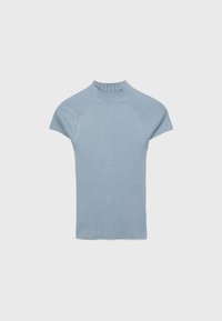 Stradivarius WITH CAP SLEEVES  - Základné tričko - blue