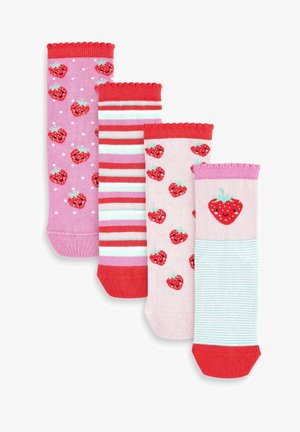 STRAWBERRY ANKLE 4 PACK STANDARD - Sokken - pink