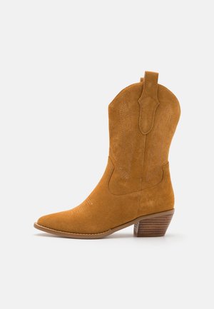 Anna Field Wide Fit Cowboy-/Bikerboot - cognac