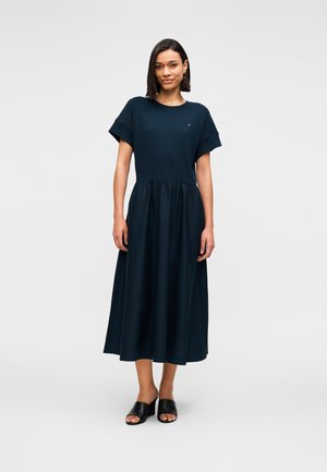 CODY MIX MEDIA MIDI DRESS - Jurk - dark night navy