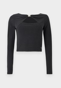 MILENA FRONT BOW TOP - Ilgarankovis viršutinės dalies drabužis - jet black