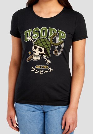 NETFLIX, ONE PIECE USOPP COLLEGIC SKULL - T-Shirt print - black